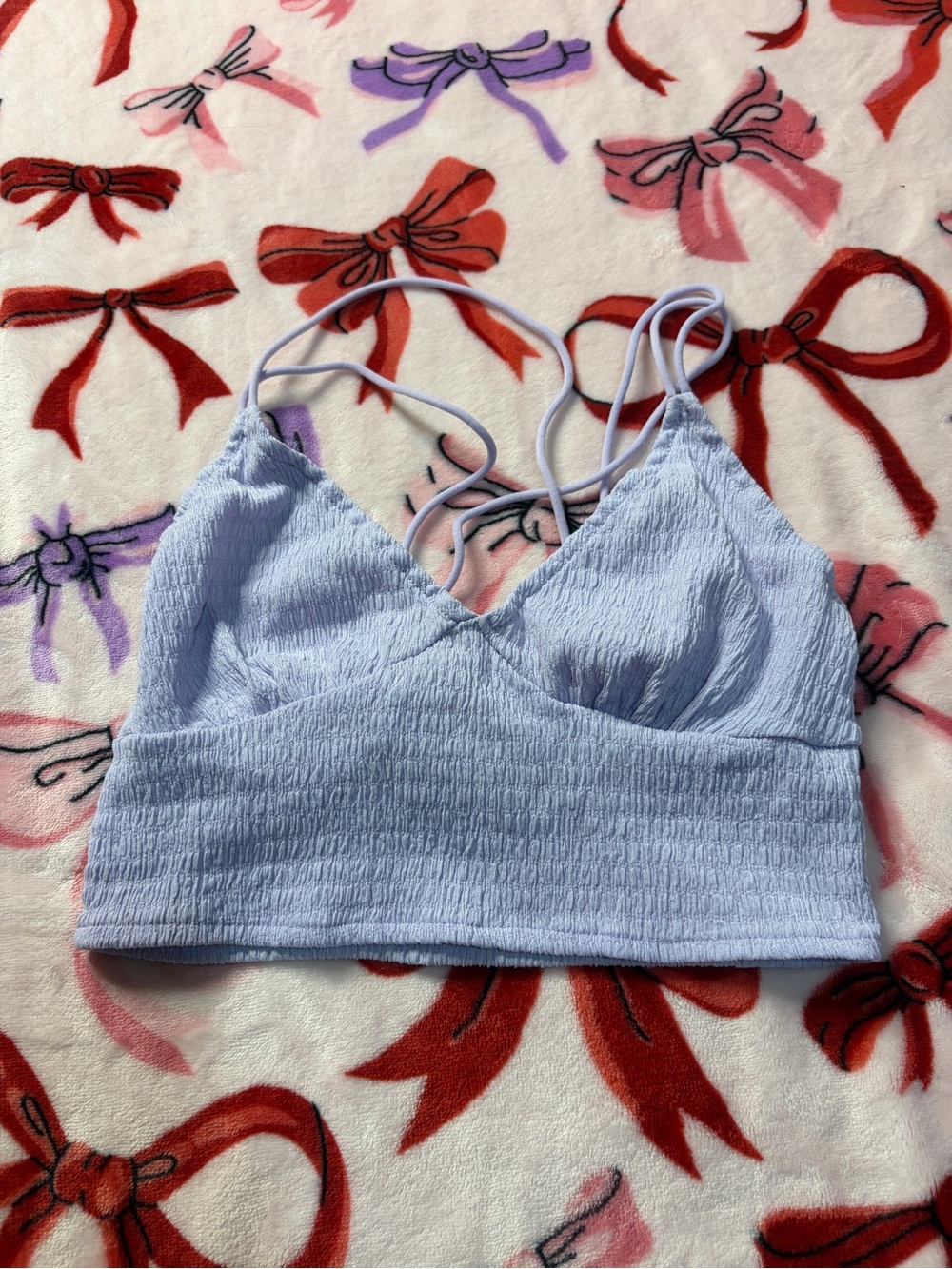 SHEIN Light Lavender Smocked Tank Top
